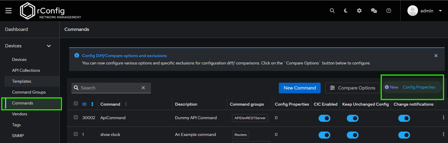 Screenshot showing navigation to Configuration Properties