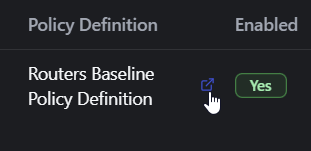 Expanded rConfig V8 Pro policy assignment button