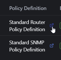 Expanded rConfig V8 Pro policy assignment button