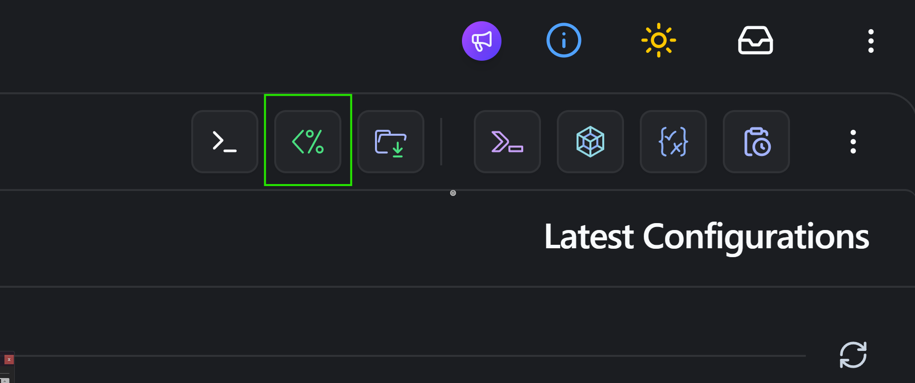 Device view action bar showing the Copy Debug Command and Run Debug buttons used to launch the Live Debug Console