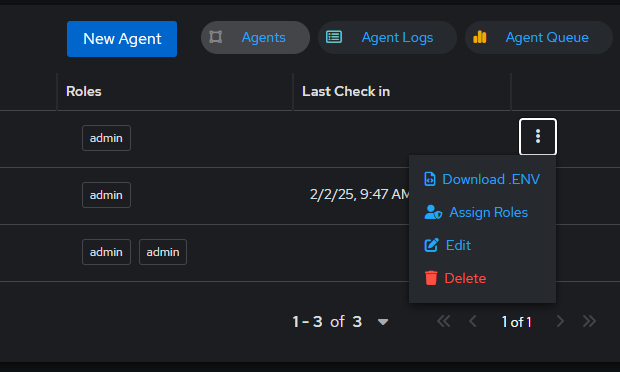 Screenshot showing Vector agent add form