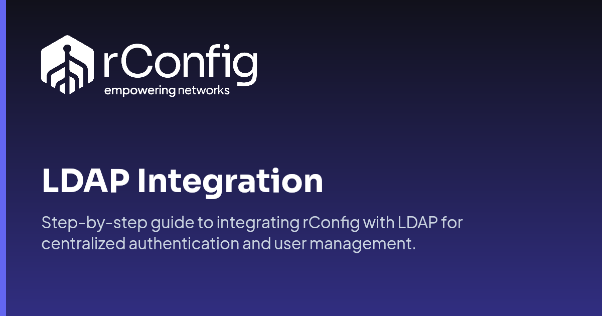 LDAP Integration | rConfig Documentation