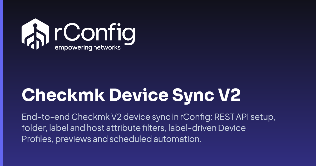 Sync Number Key Device Checkmk Device Sync V2 | rConfig Documentation